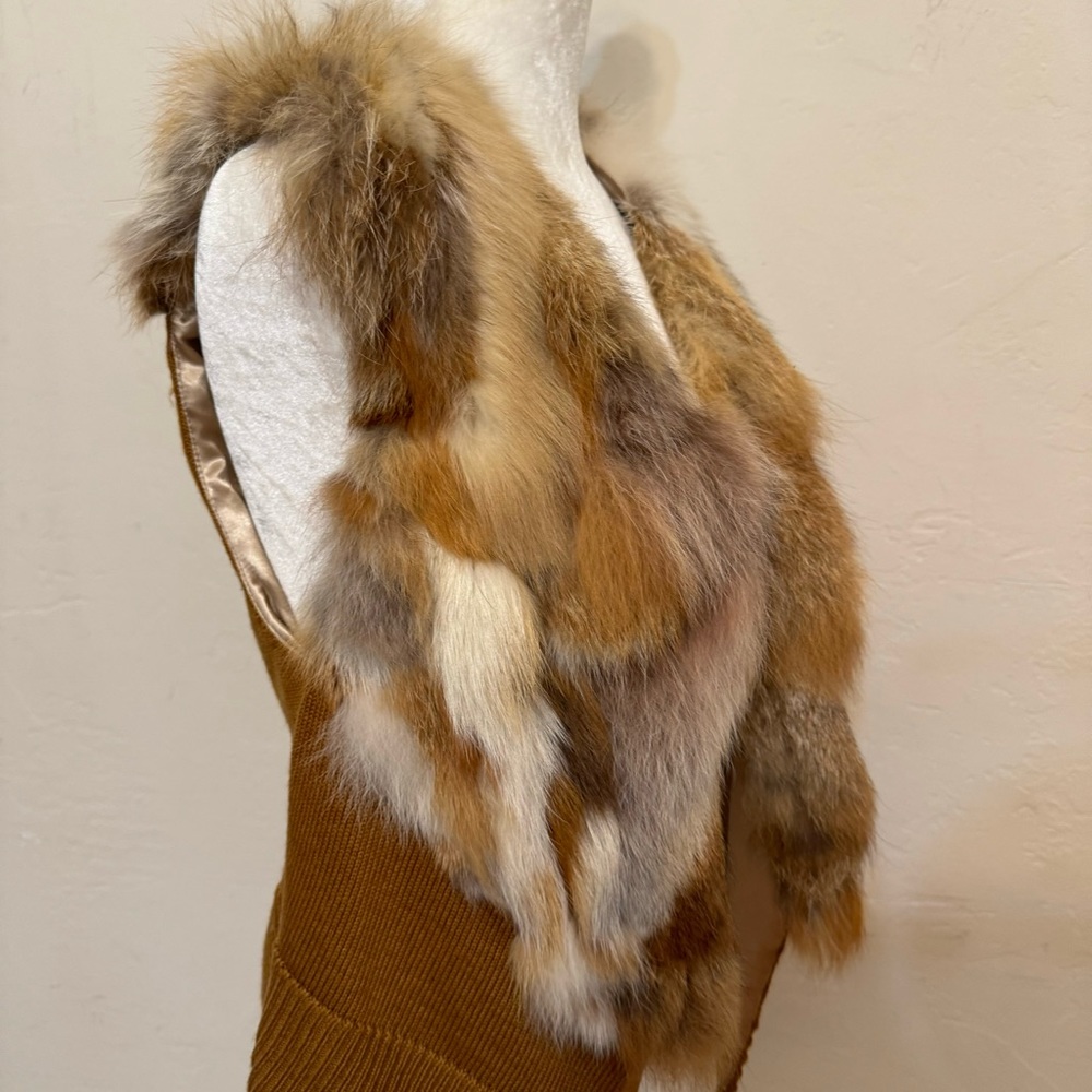 Adrienne Landau real fur fox vest size S